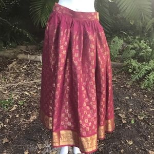 Vintage silk with gold tread Skirt